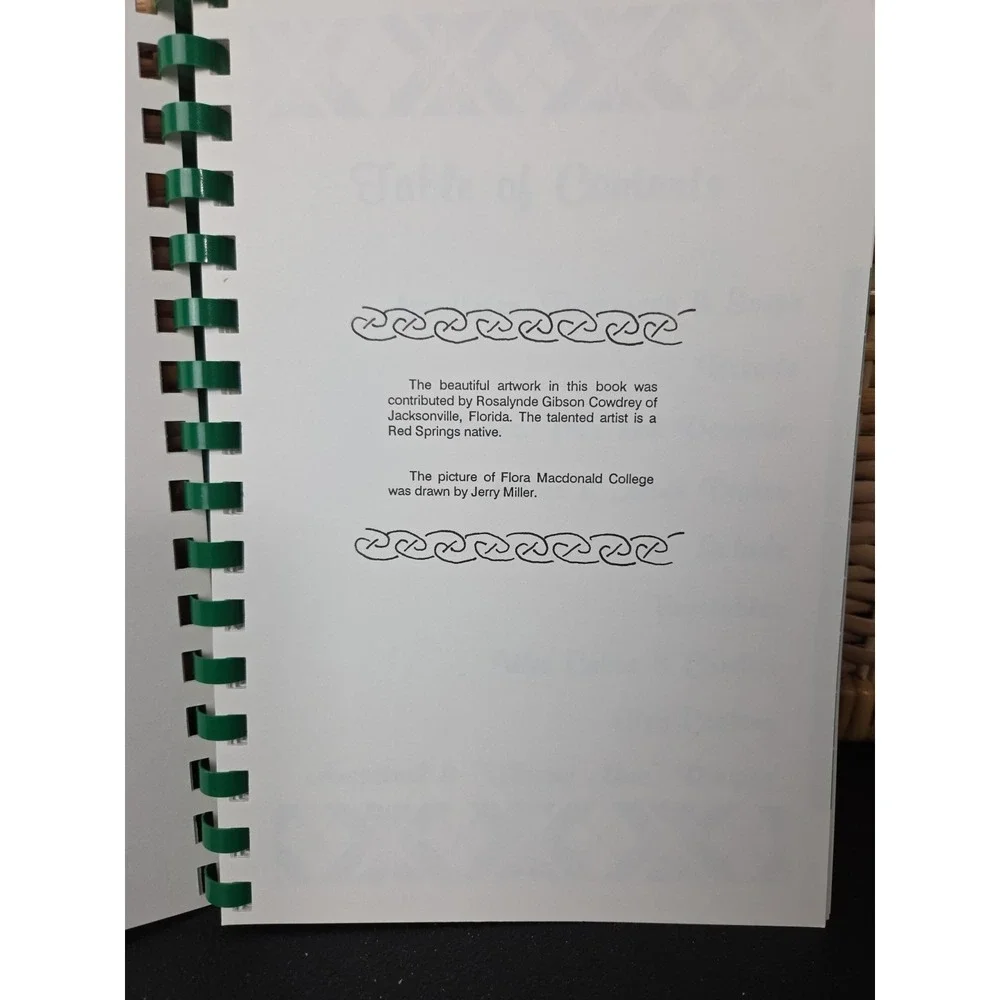 Flora‎ Macdonald Highland Games, Inc.  Cookbook Red Springs NC 1992